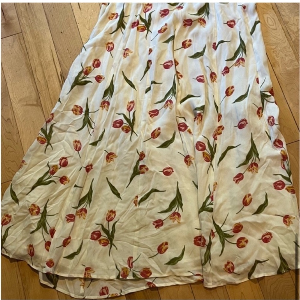 NWT Reformation Brewer Dress Bianca cream w floral print small - Picture 9 of 12